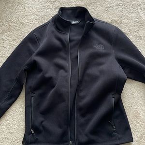 North face waffle weave full zip sweatshirt